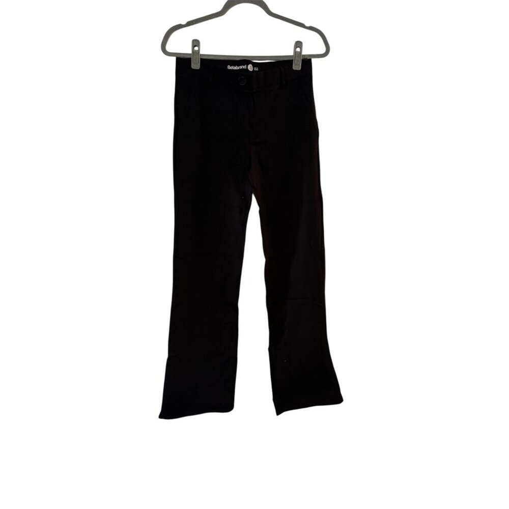 Betabrand Womens Black Dress Yoga Pants M Long Slim Fit Stretch Fabric